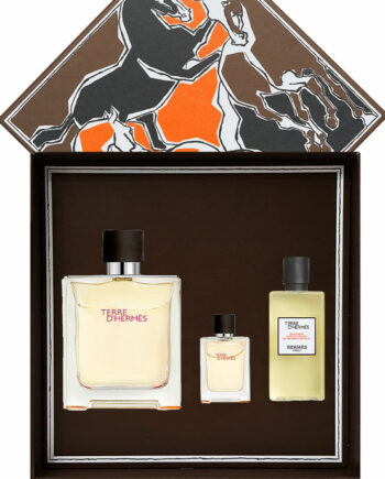 Terre D Hermes Pure Perfume Gift Set for Men (Parfum 75ml + Parfum Miniature 5ml + Hair & Body Shower Gel 40ml) by Hermes